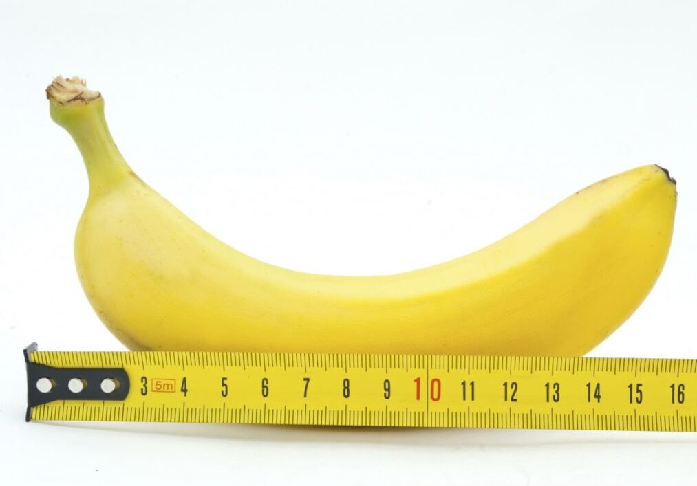 The measurement of the banana symbolizes the measurement of the penis after enlargement surgery
